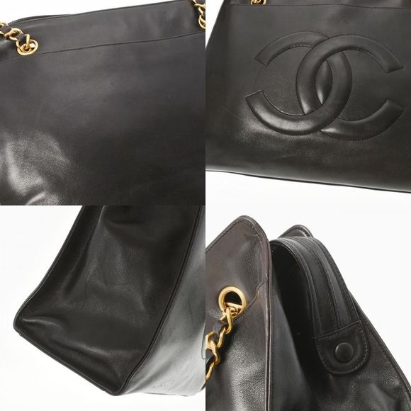 Chanel Chain Shoulder Gold Metal Fittings Lambskin Black - Picture 6 of 8